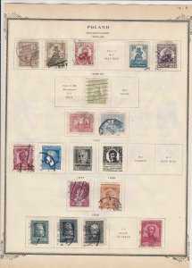 poland  1924 - 1928 stamps on album page ref r11861