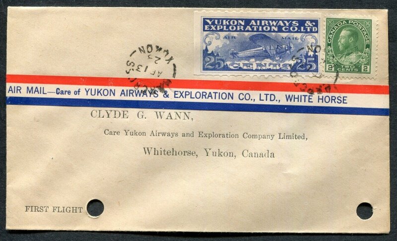Canada B.O.B. CL42 Air Post Semi-Official Stamp Used on First Flight Cover
