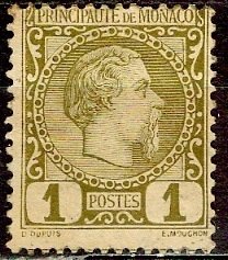 Monaco; 1885; Sc. # 1; Used Single Stamp