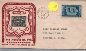 CENTENARY POSTMASTER'S PROVISIONAL STAMP RHODE ISLAND PROVIDENCE 1946 (TYPE II)