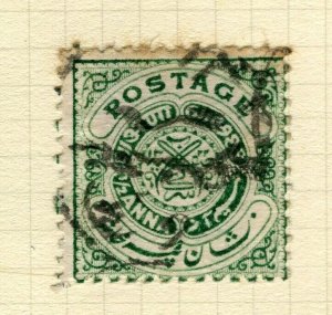 INDIA HYDERABAD; 1908 classic early Local issue used Shade of 1/2a.