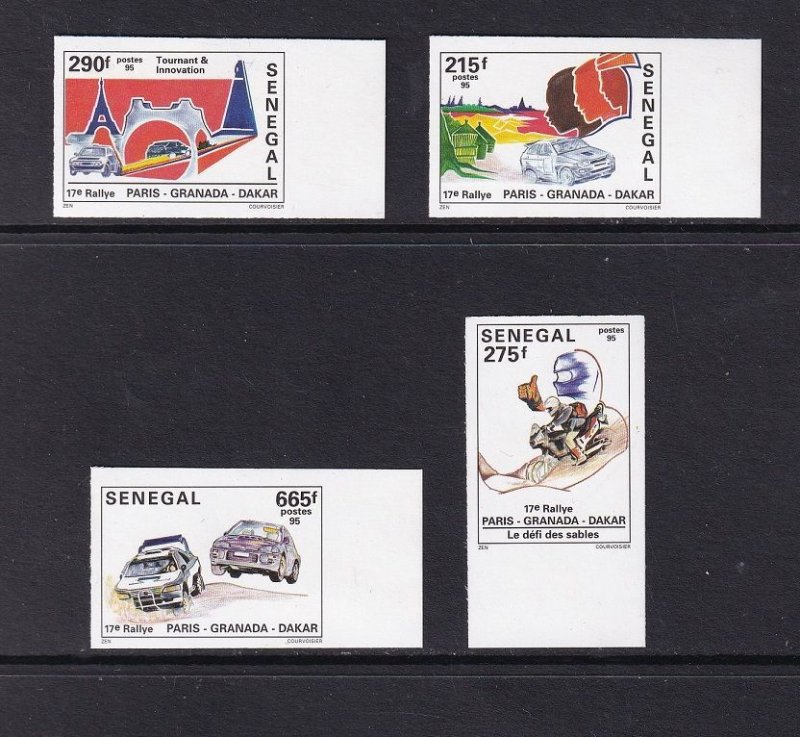 Senegal   #1195-1198 MNH  1996  Paris - Dakar rally  Imperf.