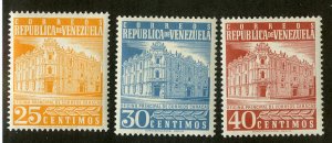 VENEZUELA 748-50 MNH SCV $1.05 BIN $.75 BUILDINGS