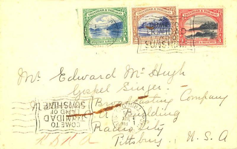 Trinidad 1c First Boca, 2c Agricultural College and 3c Mt. Irvine Bay 1936 Po...