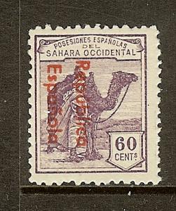 Spanish Sahara, Scott #32, Overprinted 60c Tuareg and Camel, MH