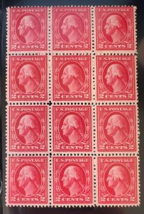 US Scott #406 Carmine Block of 12 VF M OG NH