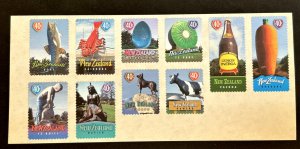 New Zealand: 1996, Town Icons, Sheetlet of 10 stamps, MNH set.