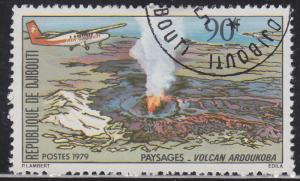 Dijabouti 492 Aircraft over Volcano 1979