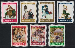 Hungary Illustrations by Norman Rockwell and Anna Lesznai 7v 1981 MNH