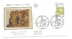 France 1981 Sc # 1778 Maison de la Chasse et de la Nature silk FDC