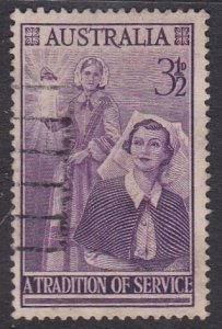Aust. #284-1955 Nursing Profession Com. 3 1/2d lilac used