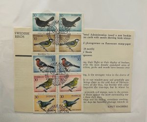 Souvenir Sheet Sweden Scott #873-877 used