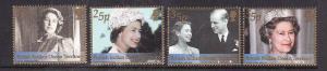 BIOT-Sc#239-42-unused NH set-QEII-50th Reign-2002-