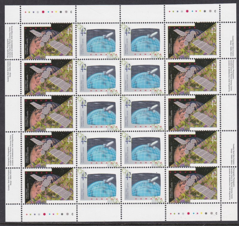 1441-42 1992 Space Sheet MNH