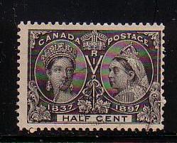 Canada 1897 1/2c black Victoria Jubilee issue stamp used