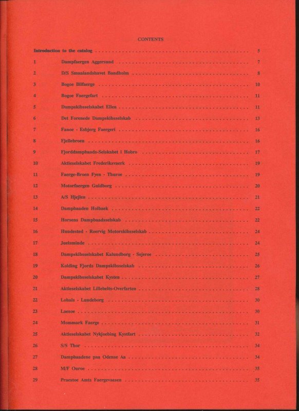 DANISH FERRY STAMPS 1991 Catalogue By Lei Hasle.60 Pages(GM 410