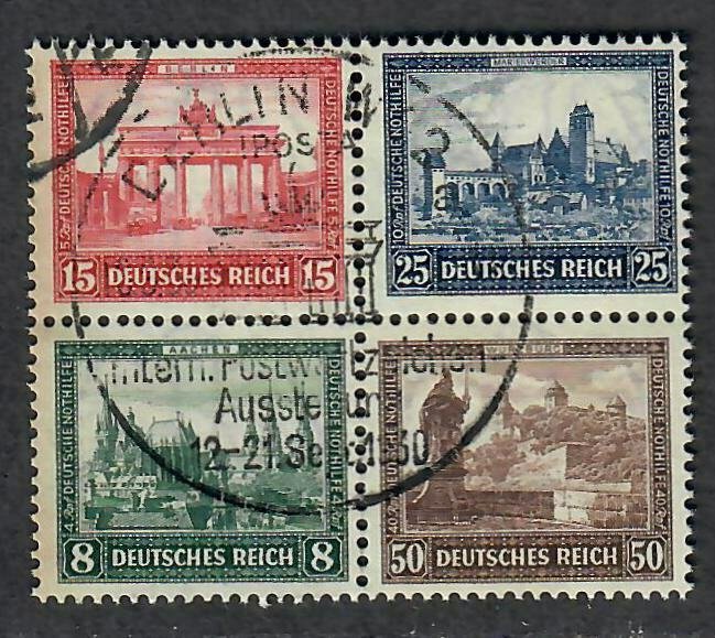 $Germany Sc#B33a-d used, VF, complete set, Cv. $420