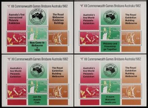 AUSTRALIA 1982 Commonwealth Games M/S 4 Ausipex 84 overprints. MNH **. Ret $75.