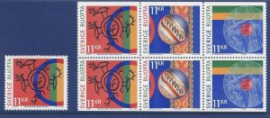 Sweden #2569/71a, MNH set, booklet pane & single, Sami culture, issued 2007