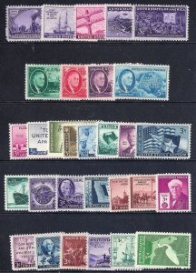 USA 1944-47 Scott 922-52  mnh scv $7.55 less 50%=$3.55