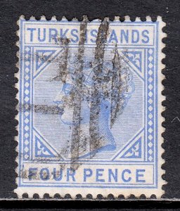 Turks Islands - Scott #43 - Used - Hinge thin, remnant gum - SCV $67