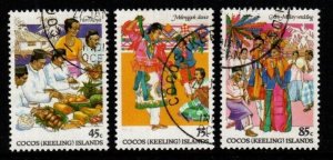 COCOS (KEELING) ISLANDS SG108/10 1984 COCOS-MALAY CULTURE FINE USED