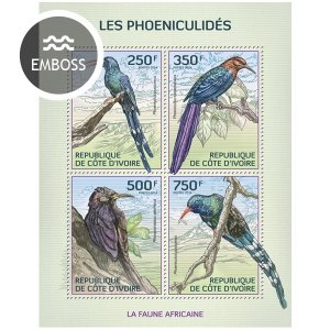 IVORY COAST - 2014 - Birds - Perf 4v Sheet - Mint Never Hinged