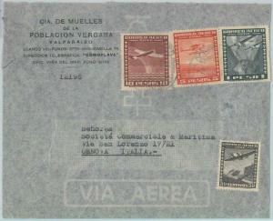 81491 - CHILE - POSTAL HISTORY -   AIRMAIL  COVER to ITALY  1947