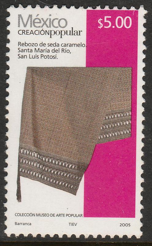 MEXICO 2493, $5.00P HANDCRAFTS 2005 ISSUE. MINT, NH. F-VF.