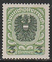 1921 Austria - Sc 243 - MH VF - 1 single - Coat of Arms