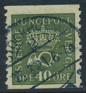 Sweden Scott 146v (Fa 158), 40ö Postemblem type I, F-VF Used