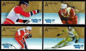 Norway #1730-1733  Used - Winter Olympics Sochi (2014)