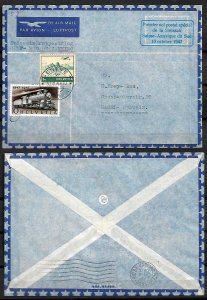 SWITZERLAND STAMPS. 1947 FIRST SPECIAL MAIL FLIGHT GENT-RIO DE JANEIRO COVER