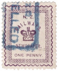 (I.B) New Zealand Railways : Newspaper Stamp 1d