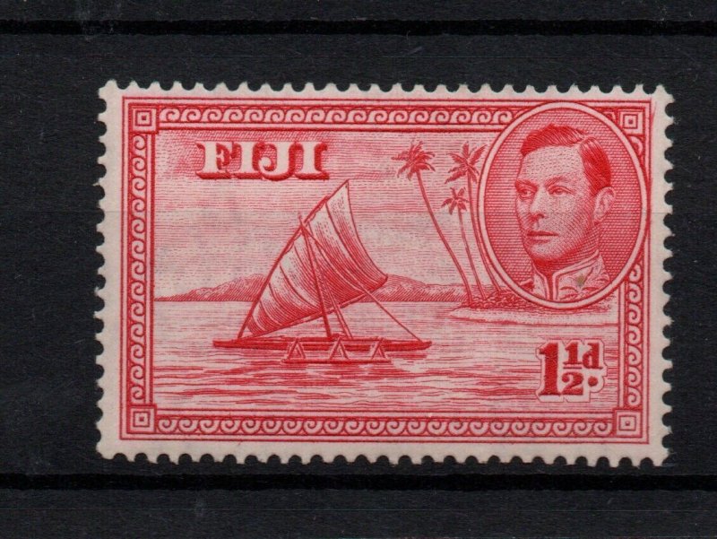 Fiji KGVI 1 1/2 D SG251 Die 1 Empty Canoe LHM WS34876