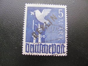 GERMANY BERLIN 1948 USED SC 9N20 BLACK OVERPRINT XF SINGLE 750 EUROS (117)