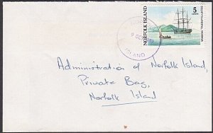 NORFOLK IS 1989 local 5c rate cover - rubber cds in violet..................x145