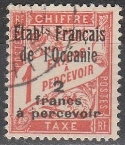 French Polynesia #J9 F-VF Used  CV $4.75 (A16698)