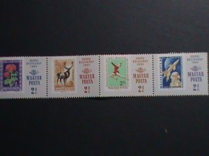 HUNGARY 1965-SC#257a- STAMP DAY-MNH STRIP SET VERY FINE- WE SHIP TO WORLD WIDE