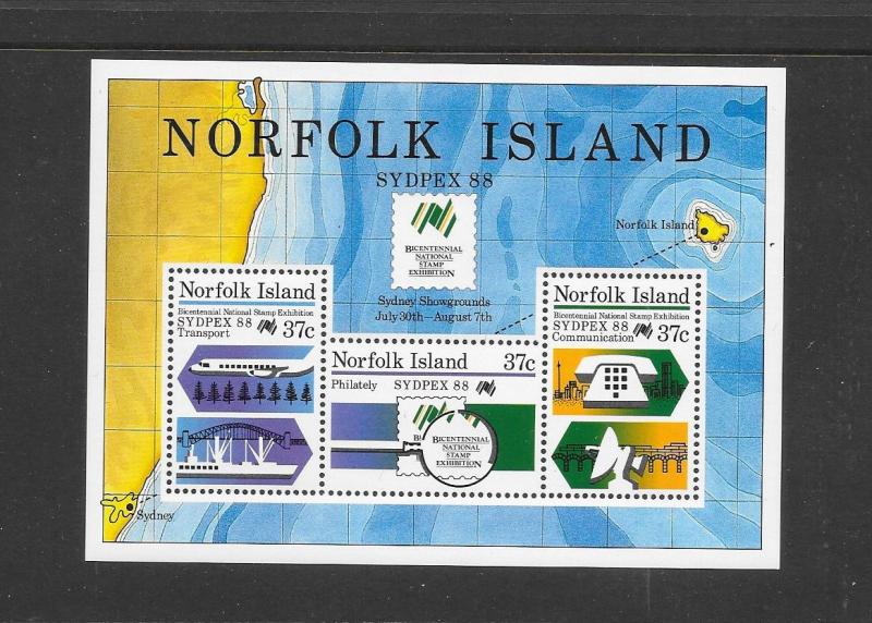 NORFOLK ISLAND - #439a-SYDPEX 88 S/S  MNH