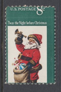 US Sc 1472 MNH. 1972 8c Santa Claus Christmas issue, MISPERF