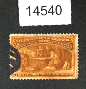 MOMEN: US STAMPS # 239 USED $90 LOT #14540