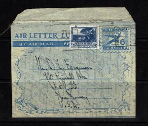 South Africa 6d aerogramme to USA - Lot 090417