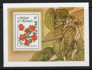 Thematic stamps ANTIGUA 1984 UPU CONG. FLOWERS MS839 mint