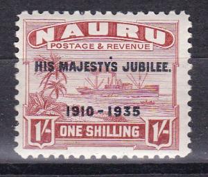 Nauru 1935 Complete (4) Stamps Overprinted in Black His Magesty's Jubilee VF/NH