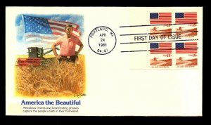 SC# 1890 FDC / Fleetwood / Unaddressed / Plate Block - L10409