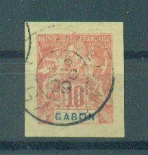 Gabon sc# 20 used (cut square) cat value $7.50