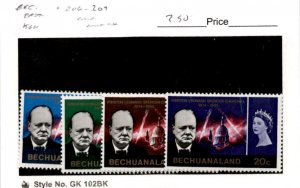 Bechuanaland, Postage Stamp, #206-209 Mint NH, 1966 Churchill (AB)