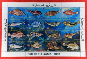 ZAYIX - 1983 Libya 1107 MNH miniature sheet -  Fish of the Jamahiriya 0208AN49M