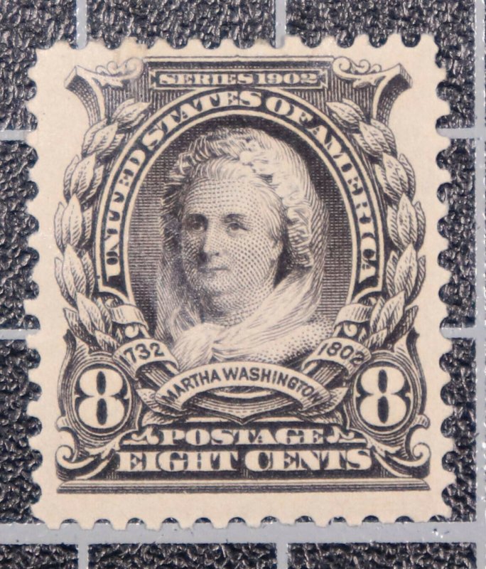 Scott 306 - 8 Cents Washington - OG MH - Nice Stamp - SCV - $45.00